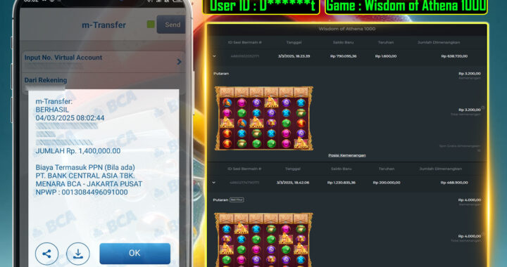 MEJASLOT Bukti Kemenangan Pragmatic Play WISDOM OF ATHENA 1000