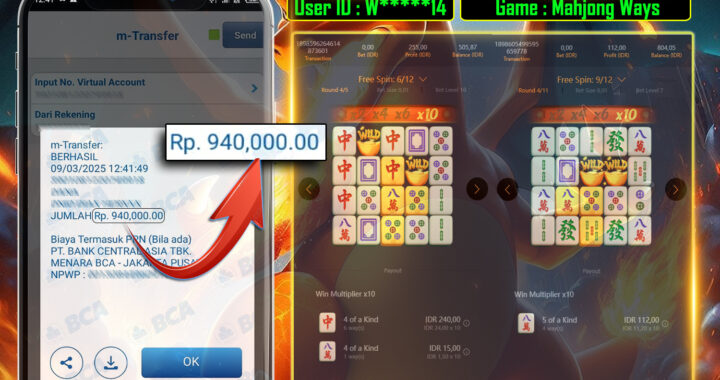 MEJASLOT Bukti Kemenangan PgSoft MAHJONG WAYS