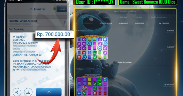 MEJASLOT Bukti Kemenangan Pragmatic Play SWEET BONANZA 1000 DICE