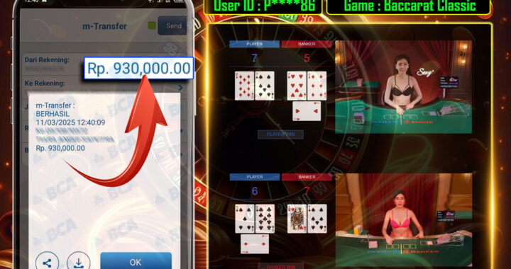 MEJASLOT Bukti Kemenangan SexyCasino BACCARAT CLASSIC