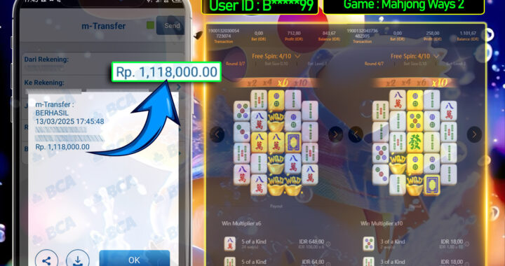 MEJASLOT Bukti Kemenangan PgSoft MAHJONG WAYS 2