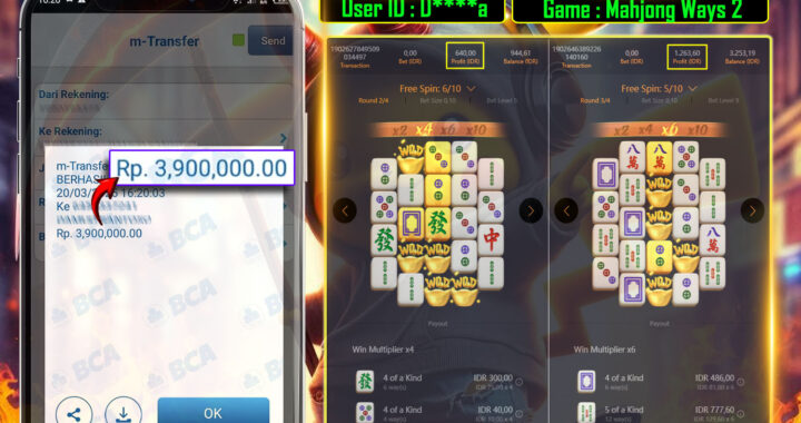 MEJASLOT Bukti Kemenangan PgSoft MAHJONG WAYS 2
