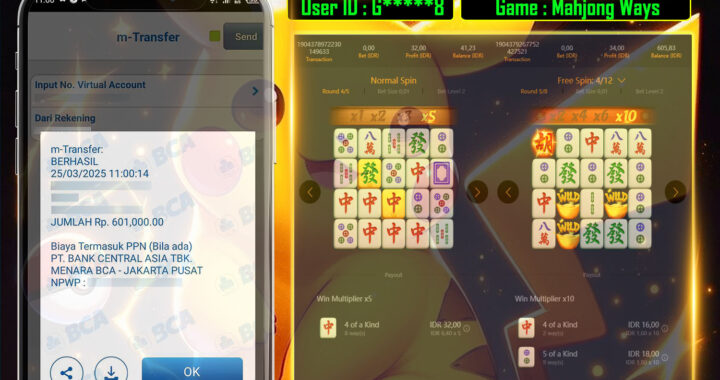MEJASLOT Bukti Kemenangan PgSoft MAHJONG WAYS