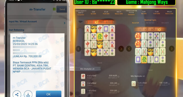 MEJASLOT Bukti Kemenangan PgSoft MAHJONG WAYS