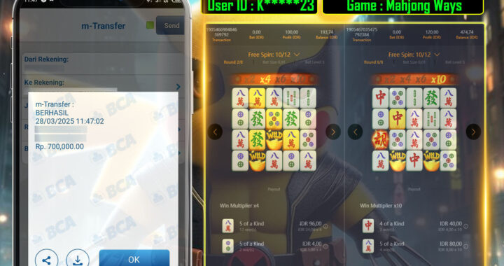 MEJASLOT Bukti Kemenangan PgSoft MAHJONG WAYS