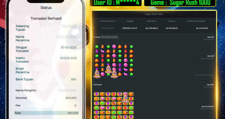 MEJASLOT Bukti Kemenangan Pragmatic Play SUGAR RUSH 1000