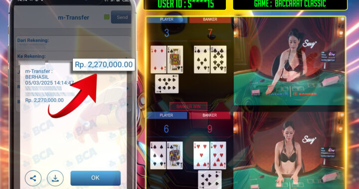 MEJASLOT Bukti Kemenangan Baccarat Classic ( Sexy Casino )