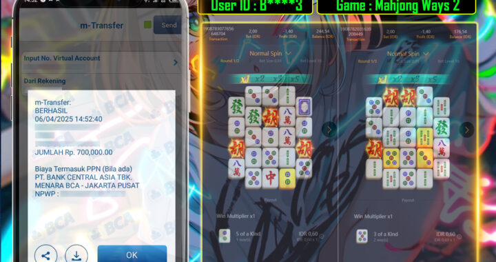 MEJASLOT Bukti Kemenangan PgSoft MAHJONG WAYS 2