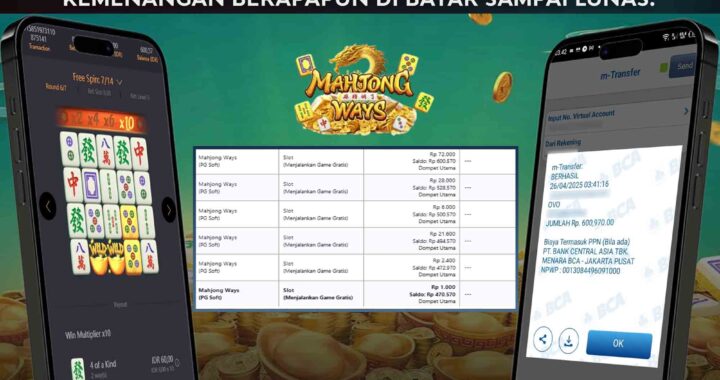 MEJASLOT Bukti Kemenangan Mahjong Ways (PG Soft)