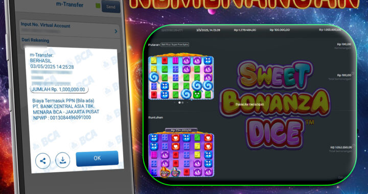 MEJASLOT Bukti Kemenangan PRagmatic Play SWEET BONANZA 1000 Dice
