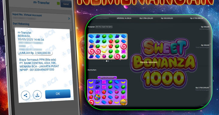 MEJASLOT Bukti Kemenangan PRagmatic Play SWEET BONANZA 1000