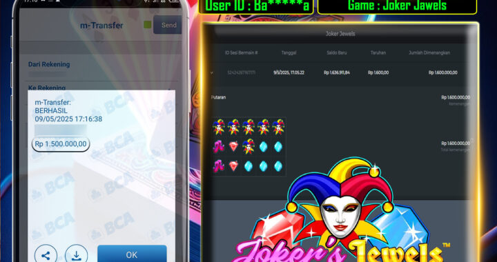 MEJASLOT Bukti Kemenangan Pragmatic Play JOKER JAWELS